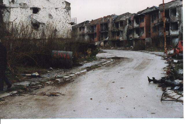 Destruction in Dobrinja